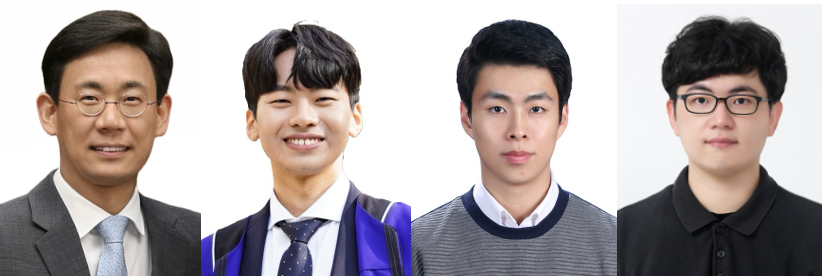 ▲ (좌측부터) 서울대학교 기계공학부 안성훈 교수(교신저자), 서울대학교 기계공학부 안세민 박사과정생(주저자), 서울대학교 김재훈 석사과정생(공동저자), 서울대학교 허준 박사과정생(공동저자)
