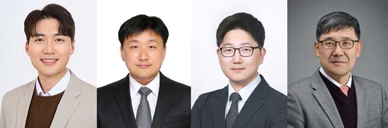 ▲ (왼쪽부터) 서울대학교 화학생물공학부 한상휘 박사(제1저자), 건국대학교 화공학부 이장용 조교수(교신저자), 서울대학교 화학생물공학부 류재윤 조교수(교신저자), 서울대학교 화학생물공학부 윤제용 교수 (교신저자)
